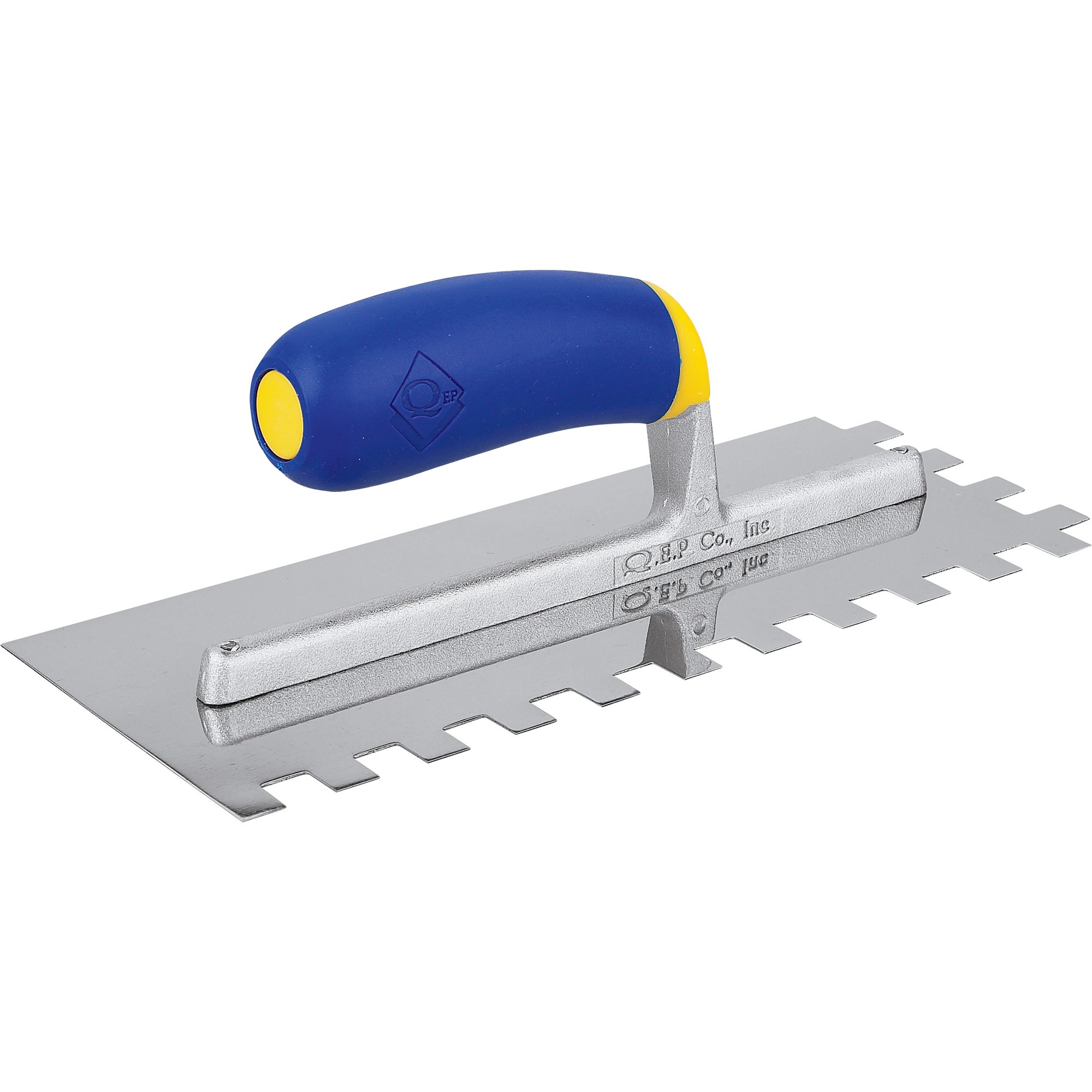 QEP 1/2in. Sq. Mega Grip Stainless Steel Notched Trowel